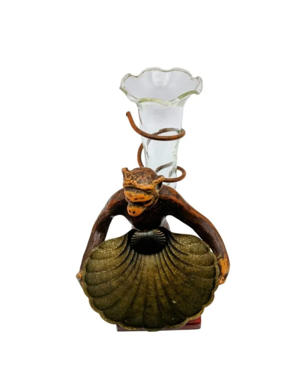 Petite Choses Monkey Bud Vase Clamshell Tray Cast Metal Figure 6
